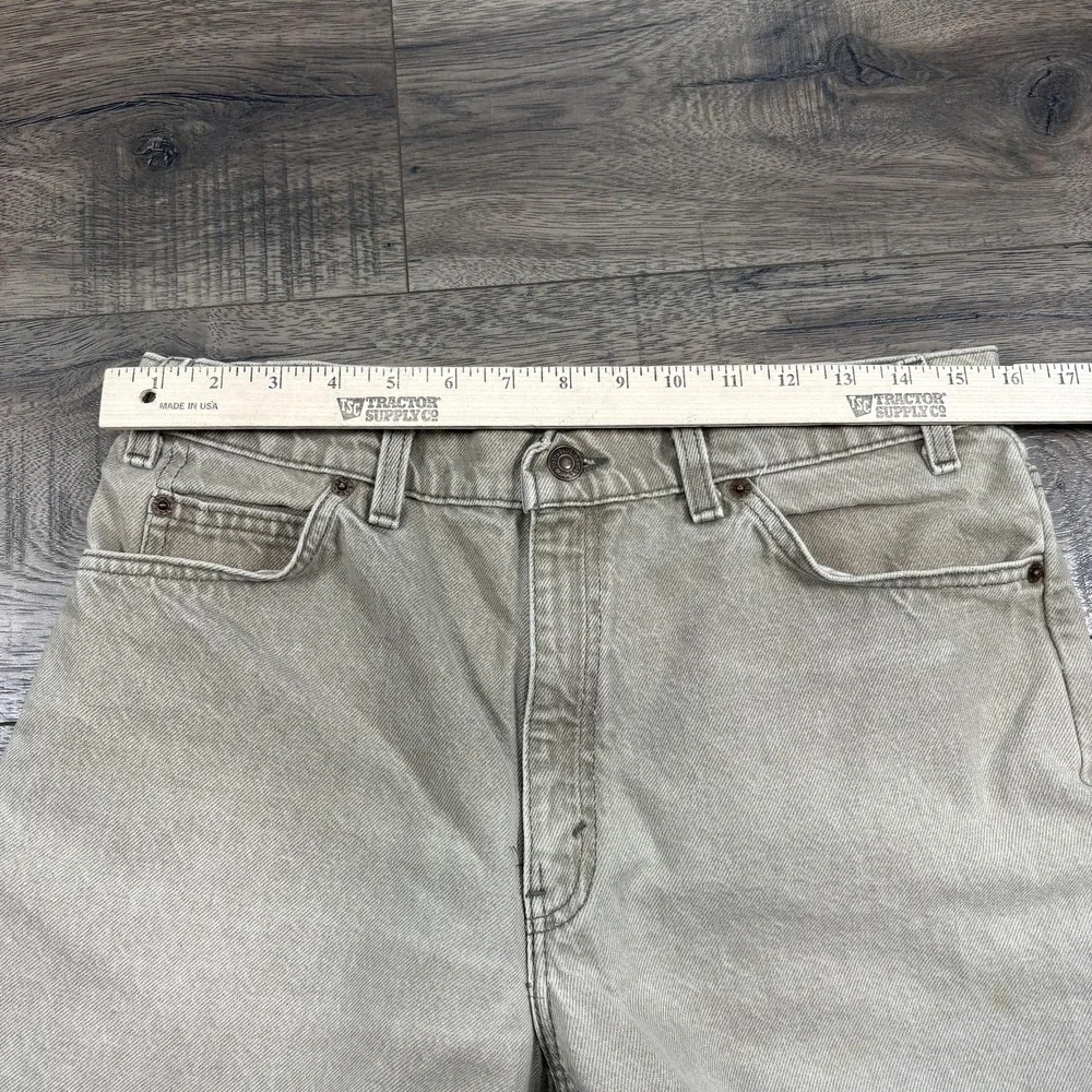Vintage Levis 550 Shorts Mens‎ 33 Beige Denim Relaxed Fit Orange Tab USA 90s